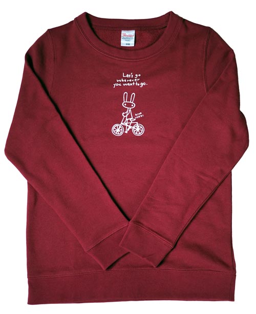 北うさぎトレーナー・エンジ